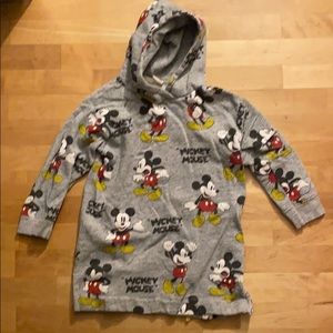 Zara Girls Mickey Hoodie Dress Sz 10